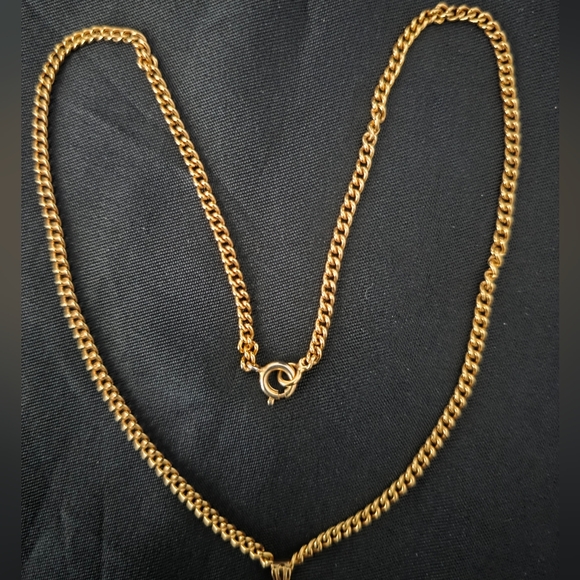 Auth CELINE PEARL Gold Necklace - Picture 3 of 7